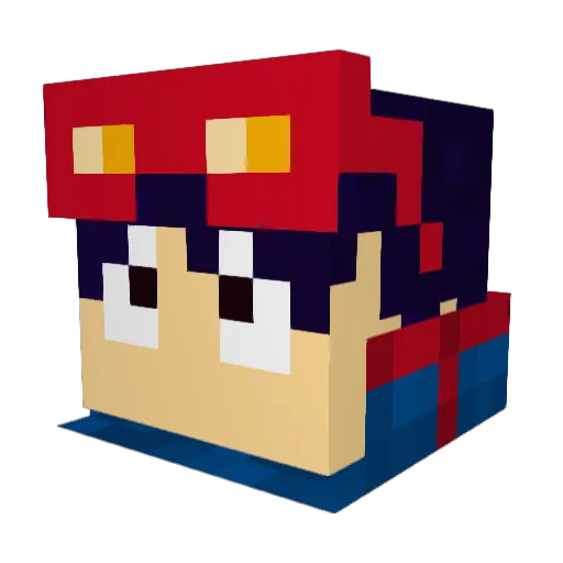 NotHooly Minecraft avatar head, 3D render