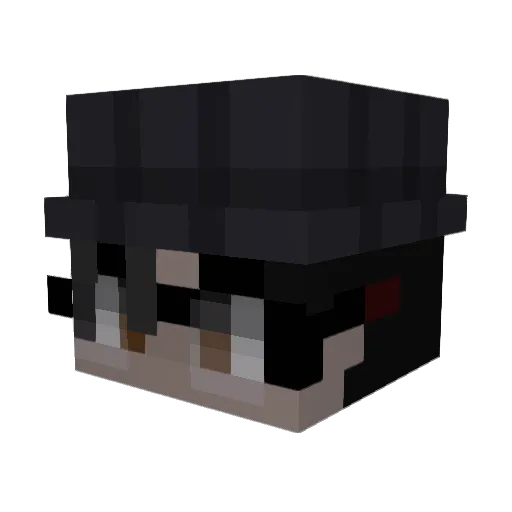 NotHorsed Minecraft avatar head, 3D render