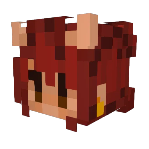 NotHrVy Minecraft avatar head, 3D render