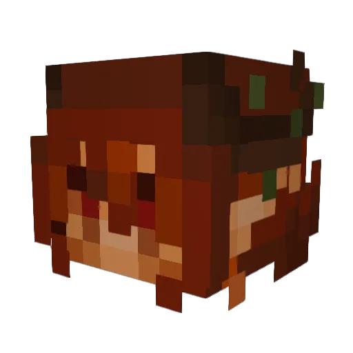 NotIButChrist Minecraft avatar head, 3D render