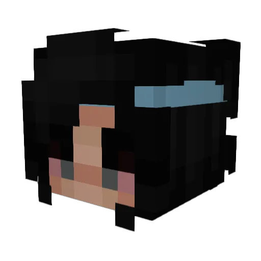 NotIesu Minecraft avatar head, 3D render