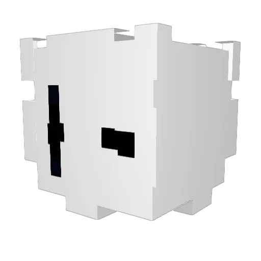 NotImortal Minecraft avatar head, 3D render