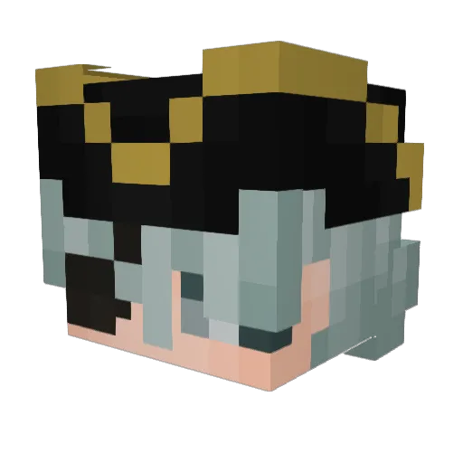 NotJack Minecraft avatar head, 3D render