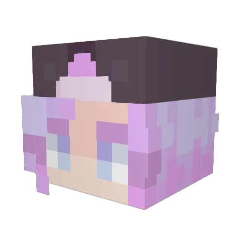 NotJanell Minecraft avatar head, 3D render