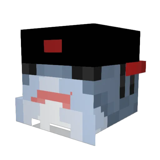 NotJustMaki Minecraft avatar head, 3D render