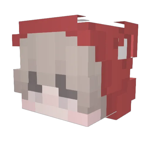 NotKaifu Minecraft avatar head, 3D render