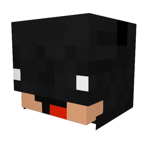 NotKaiju Minecraft avatar head, 3D render