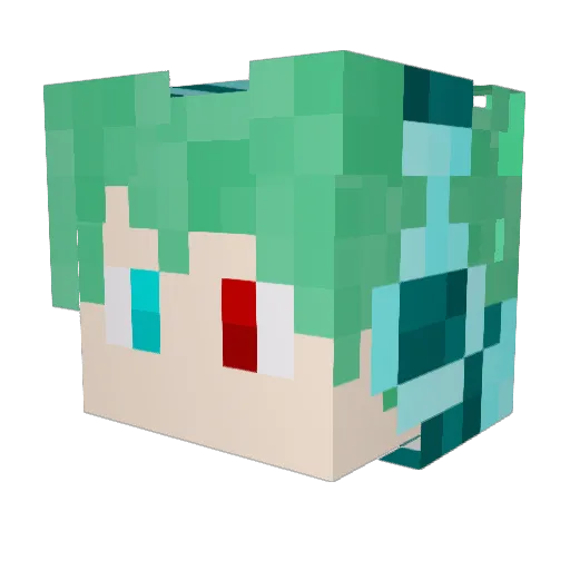NotKargi Minecraft avatar head, 3D render