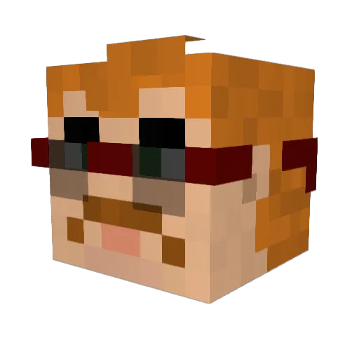 NotKeune Minecraft avatar head, 3D render