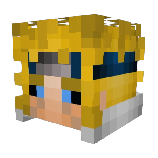 NotKevin02 Minecraft avatar head, 3D render