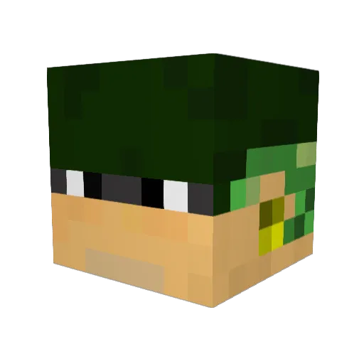 NotKougami Minecraft avatar head, 3D render