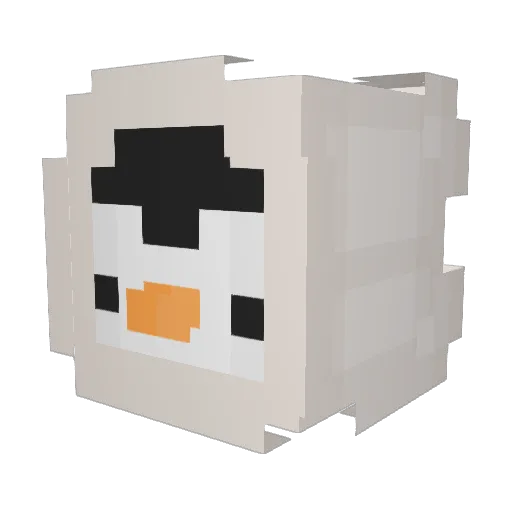 NotKruszy Minecraft avatar head, 3D render