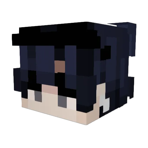 NotKuraii Minecraft avatar head, 3D render