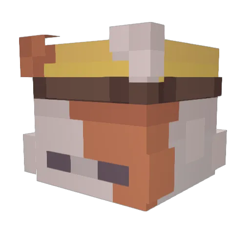 NotKwen Minecraft avatar head, 3D render
