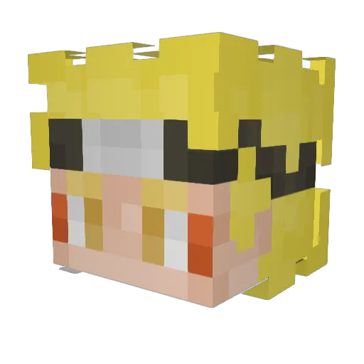 NotLokkii Minecraft avatar head, 3D render