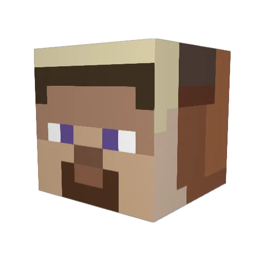 NotLuckyMC Minecraft avatar head, 3D render