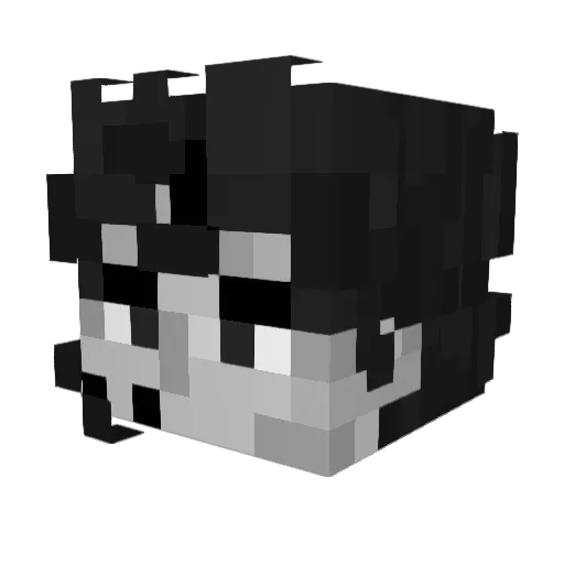 NotLuky Minecraft avatar head, 3D render