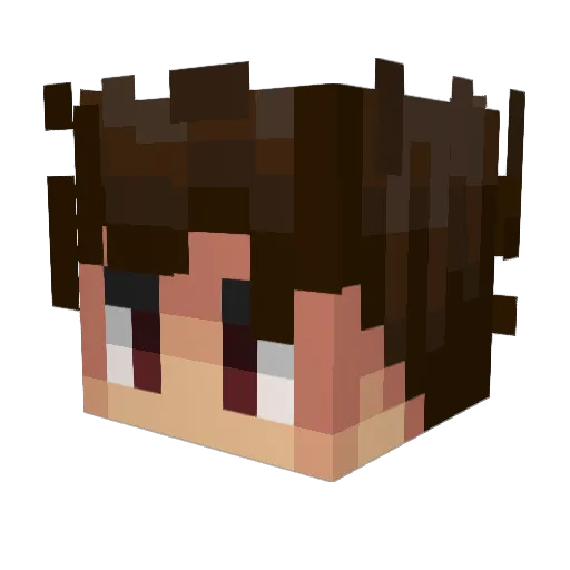 NotMakker Minecraft avatar head, 3D render