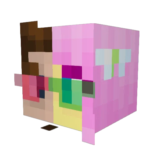 NotManifest Minecraft avatar head, 3D render