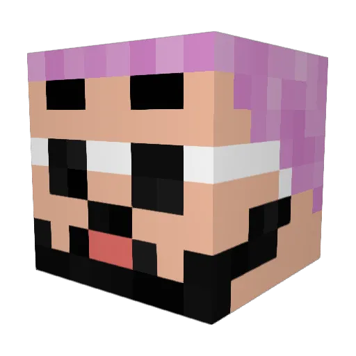 NotMariman Minecraft avatar head, 3D render