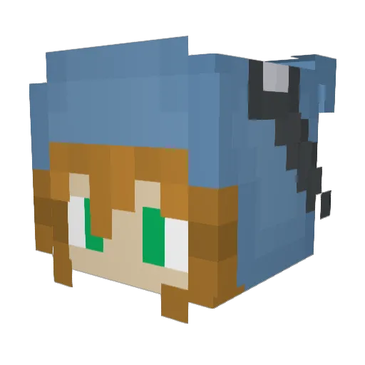 NotMary8 Minecraft avatar head, 3D render