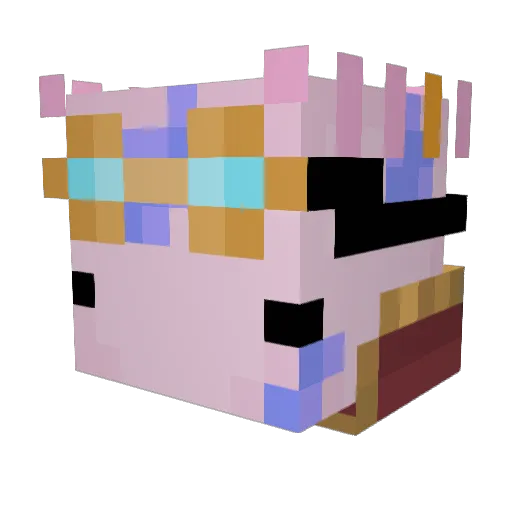 NotMatar Minecraft avatar head, 3D render
