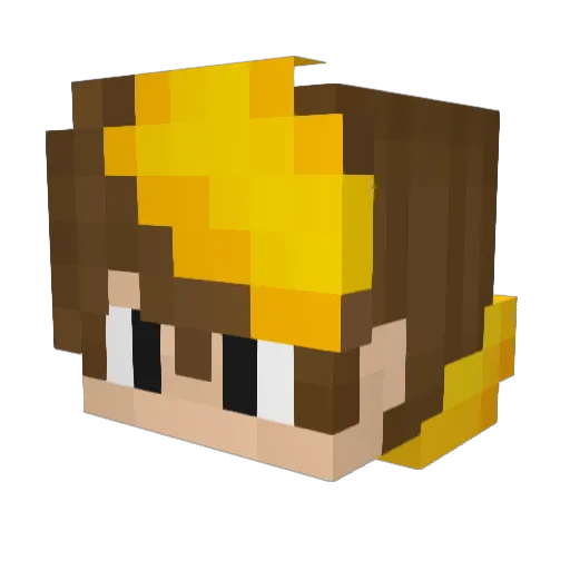 NotMisster Minecraft avatar head, 3D render