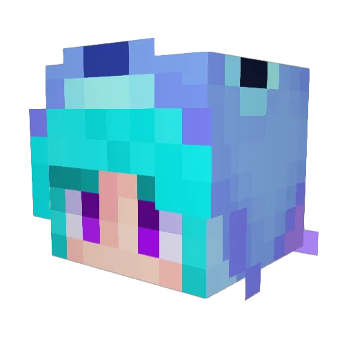 NotMitsu Minecraft avatar head, 3D render