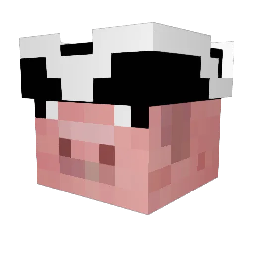 NotMns Minecraft avatar head, 3D render