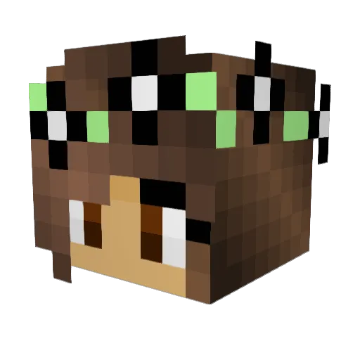 NotMollie Minecraft avatar head, 3D render
