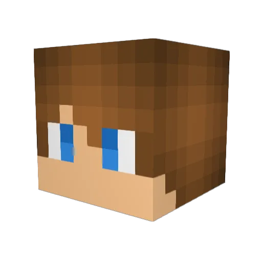 NotMooZu Minecraft avatar head, 3D render