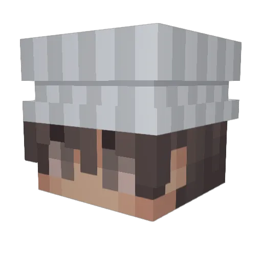 NotMoser Minecraft avatar head, 3D render