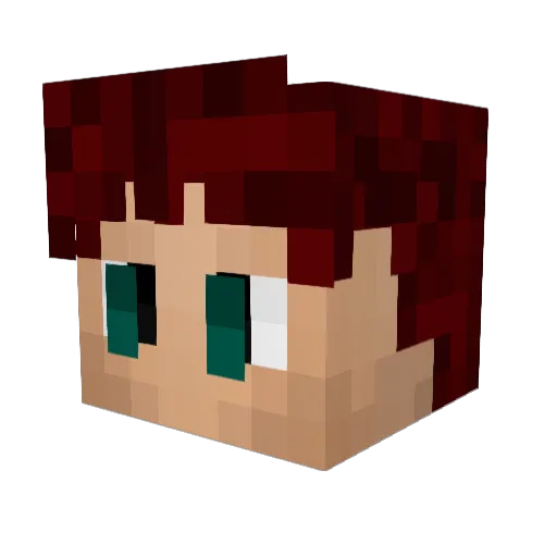 NotMoses Minecraft avatar head, 3D render