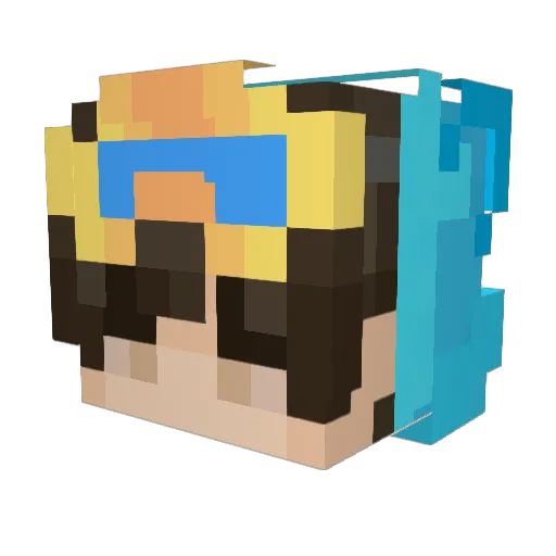 NotNico13 Minecraft avatar head, 3D render