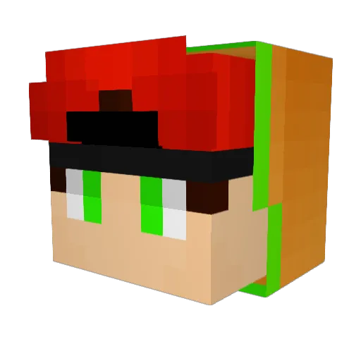 NotNiksterr Minecraft avatar head, 3D render