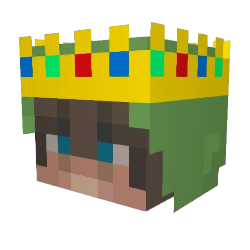 NotNipa Minecraft avatar head, 3D render