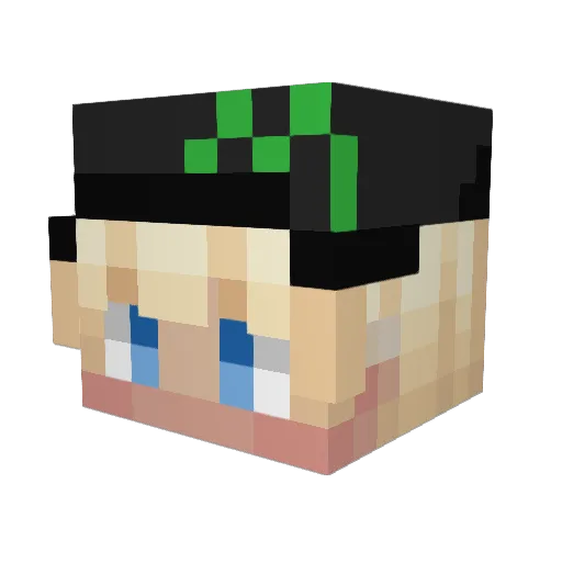 NotNorth Minecraft avatar head, 3D render