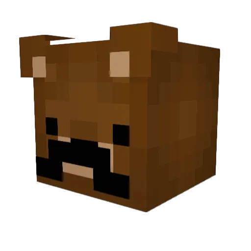 NotNotBobTheBear Minecraft avatar head, 3D render
