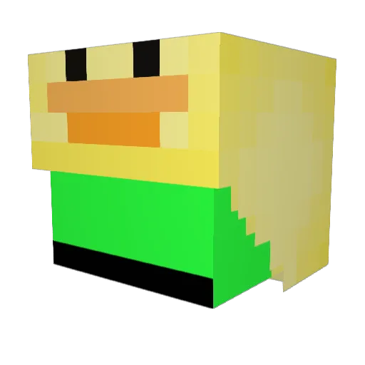 NotNotmidget Minecraft avatar head, 3D render