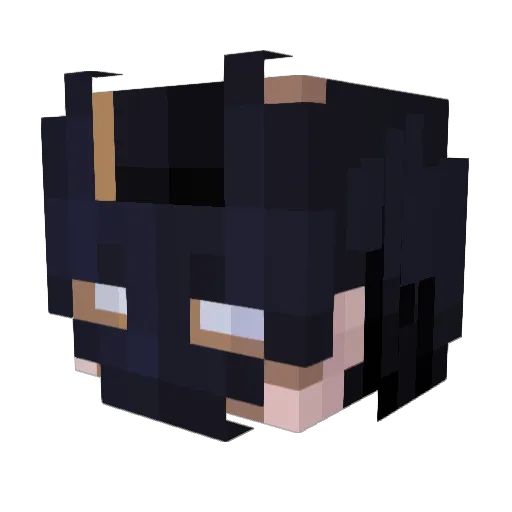 NotOuma Minecraft avatar head, 3D render