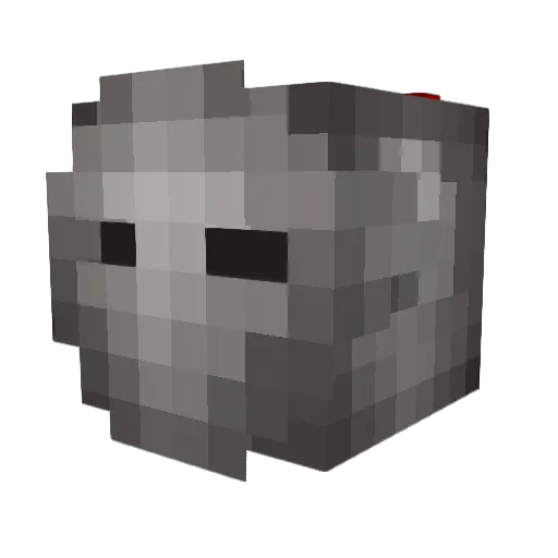 NotPain Minecraft avatar head, 3D render