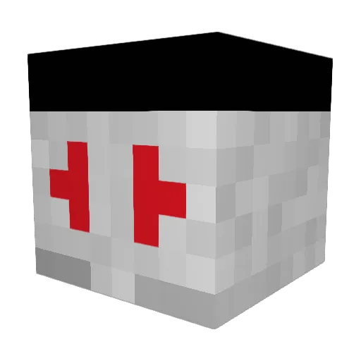 NotParZ Minecraft avatar head, 3D render