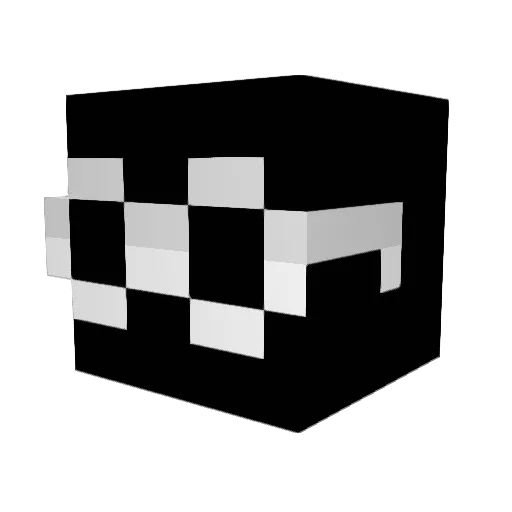 NotPevl Minecraft avatar head, 3D render