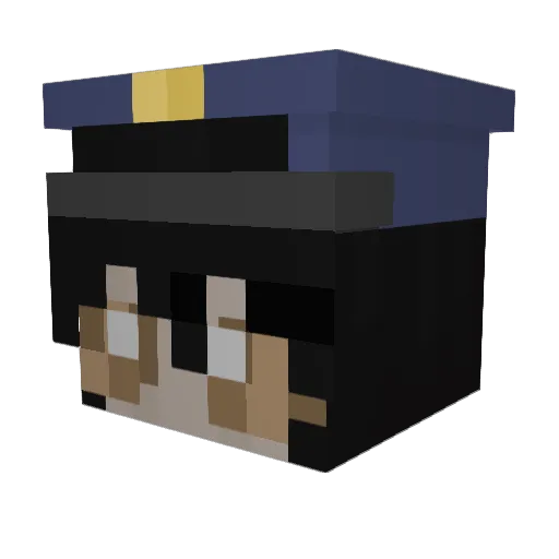 NotPir Minecraft avatar head, 3D render