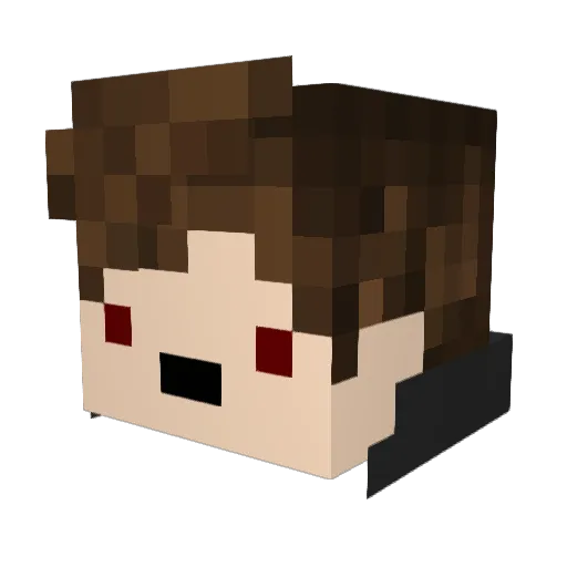 NotPoblo_ Minecraft avatar head, 3D render