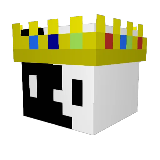 NotPorg Minecraft avatar head, 3D render