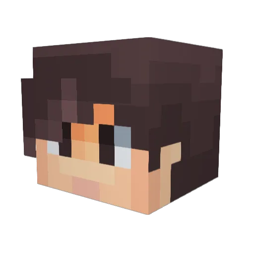 NotPresley Minecraft avatar head, 3D render