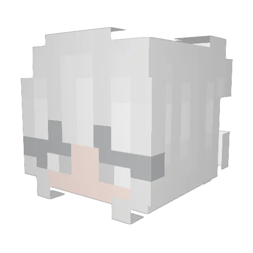 NotQD Minecraft avatar head, 3D render