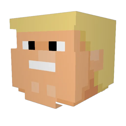 NotRazorShark Minecraft avatar head, 3D render