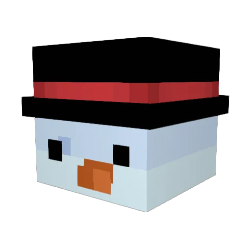 NotRealHuman Minecraft avatar head, 3D render
